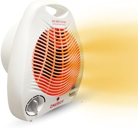 ZNERGY 1500W Fan Heater with 3 Heat Settings