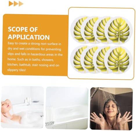 Zerodeko Leaf Shape Bathtub Stickers - Safe Non-Skid Bathroom Decor