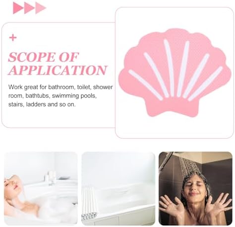 ABOOFAN 12pcs Non-Slip Sea Shell Safety Treads for Bathtub and Bathroom