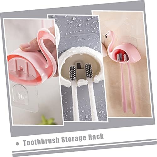 ABOOFAN 2Pcs Cartoon Suction Cup Toothbrush Holder