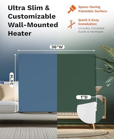 Amaze Heater Maxi 600W Convection Wall Mount Space Heater