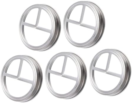Ciieeo 5Pcs Stainless Steel Toothbrush Holder Jar Lids 1