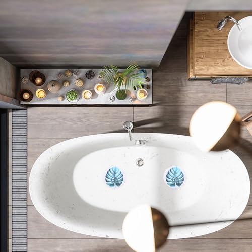 Ciieeo Non-Slip Bathtub Stickers with Green Leaf Design