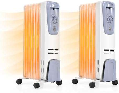 ARLIME 1500W Oil Filled Radiator Heater with 3 Heat Settings