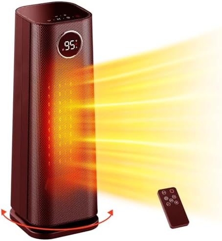 Wind Talk 1500W Red Electric Ceramic Space Heater with Remote 1