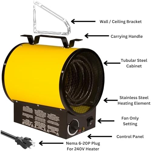 Dura Heat 240V Wall Mount Garage Heater with Overheat Protection