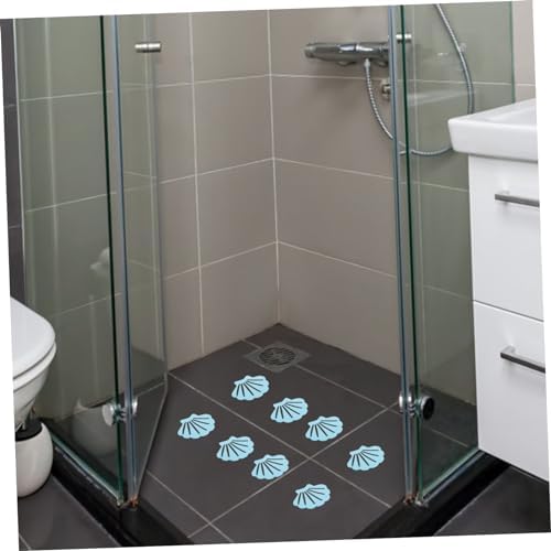 GLEAVI 12Pcs Shell Shape Non-Slip Bathtub Stickers