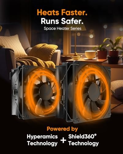 PGYIOO 1500W Space Heater with 12 PTC Ceramic Elements
