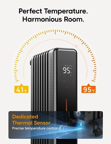 Dreo Oil Filled Radiator Heater 1500W with Remote and 4 Modes