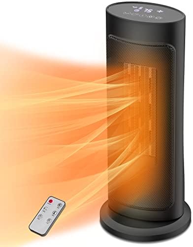 LifePlus 50 Oscillating Ceramic Heater with Remote Control and Timer