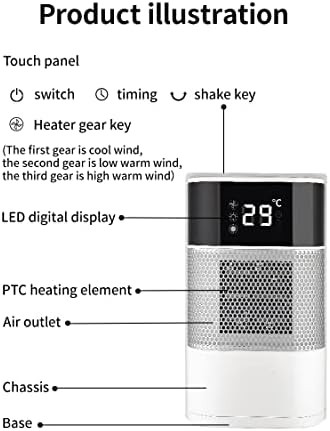Laviniar 1000W PTC Ceramic Space Heater with Remote Control