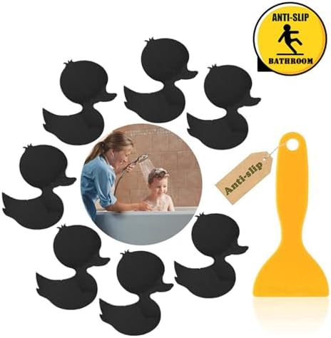 Jesscasday 12pcs Anti-Slip Bathtub Duck Stickers