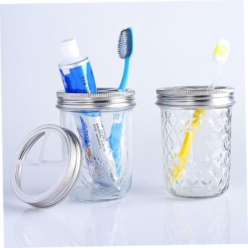 JECOMPRIS 5Pcs Wide Mouth Jar Lids for Bathroom Holders