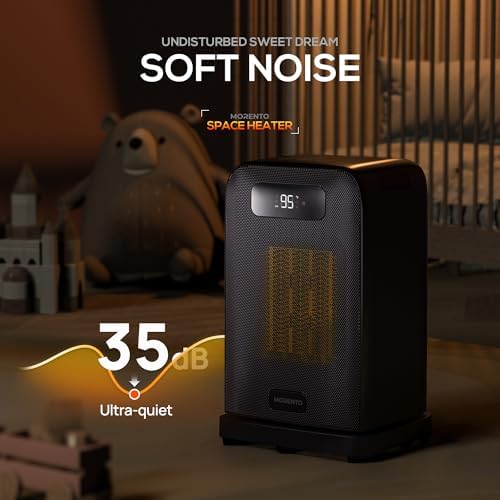 MORENTO 1500W Electric Space Heater with Fan Thermostat