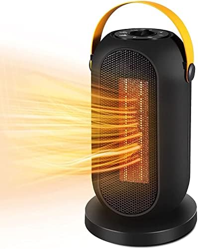 ZKK PTC Fan Heater 1400W Silent Fast Heat for Office Bedroom
