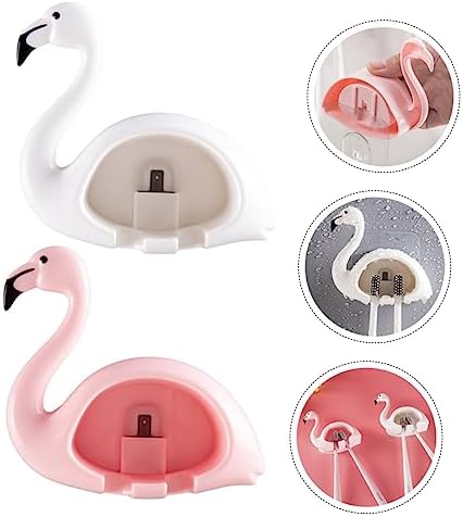 UTHCLO 2PC Suction Cup Toothbrush Holder Wall Mount Organizer 1
