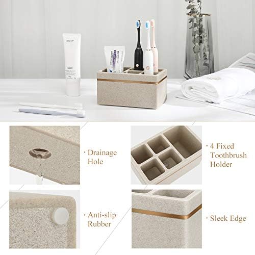 Shinowa Resin Toothbrush Holder with 5 Slots