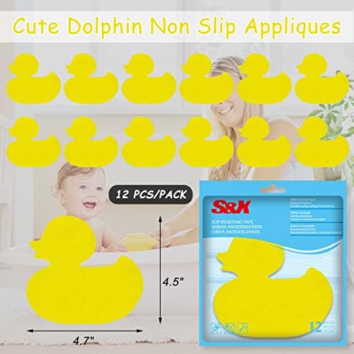 SX Cartoon Duck Tub Stickers - 12PCS Non-Slip Waterproof Floor Mats