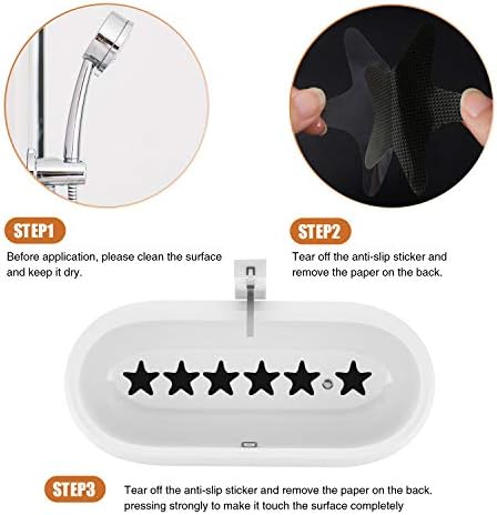 Secopad Anti Slip Shower Stickers 24PCS Black