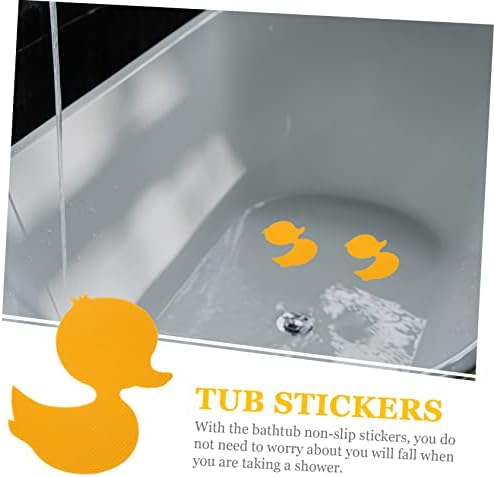 Amosfun 12pcs Non-Slip Bathtub Stickers with Duck Design