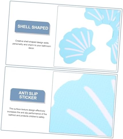 12Pcs Shell Shaped Non-Slip Bath Stickers for Bathtub and Shower 1