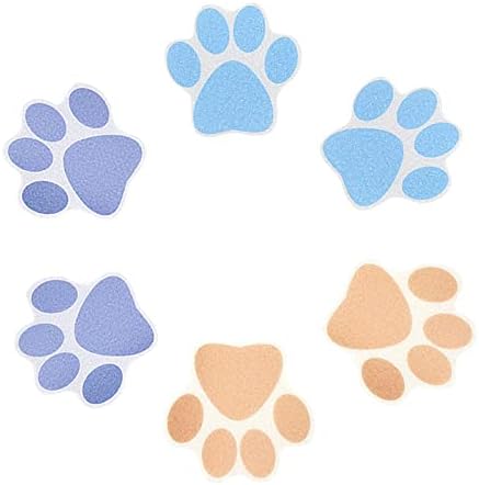 Non Slip Paw Print Bath Stickers 10PCS Purple
