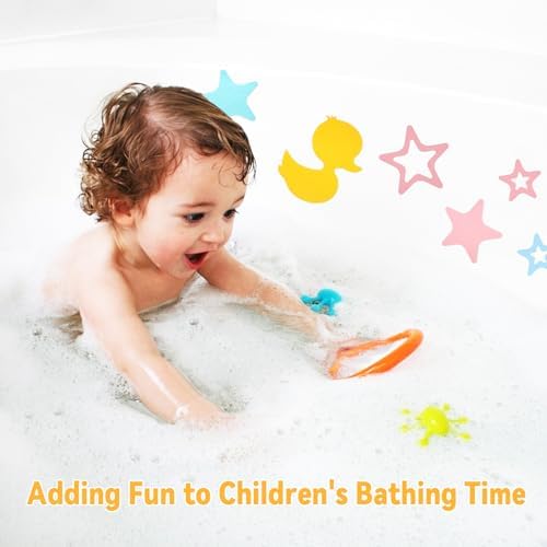 24 Pcs Duck Star Non-Slip Bathtub Sticker Set