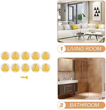 Zerodeko Leaf-shaped Anti-slip Bathtub Sticker Set
