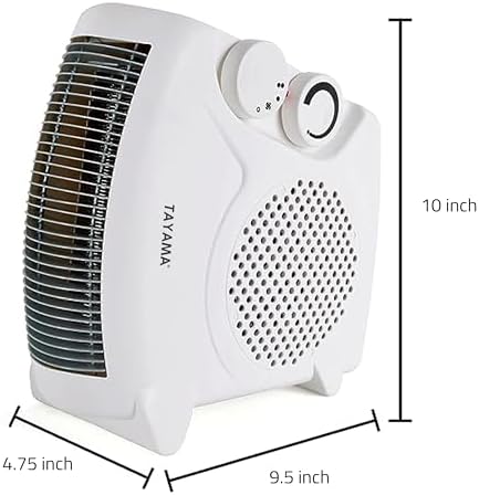 TAYAMA Portable Dual Fan Heater with 2 Heat Settings and Cool Fan