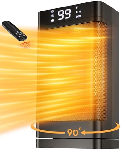 PGYIOO 1500W Space Heater with 12 PTC Ceramic Elements