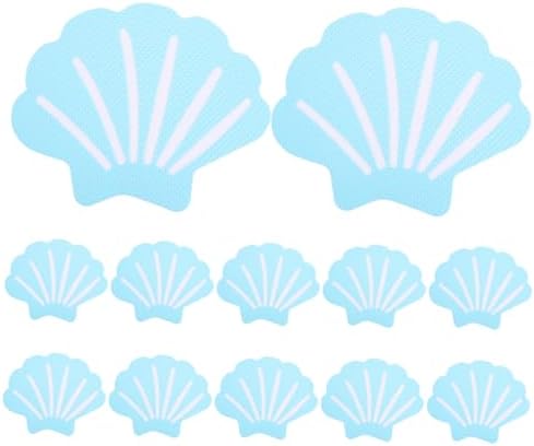 GLEAVI 12Pcs Shell Shape Non-Slip Bathtub Stickers