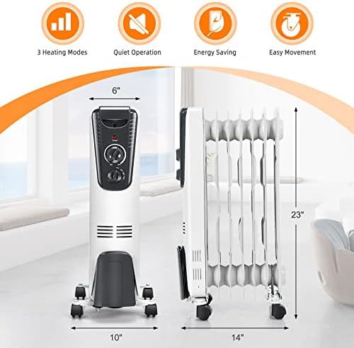 ORALNER Oil Filled Radiator Heater 1500W