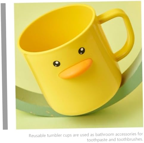IMIKEYA Toothbrush Holder Duck Shape 350ml Plastic Cup