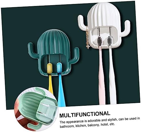 PRETYZOOM Cactus Toothbrush Holder Wall Mount