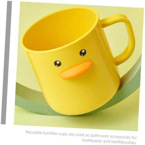 PRETYZOOM 350ml Toothbrush Holder Reusable Bath Mug