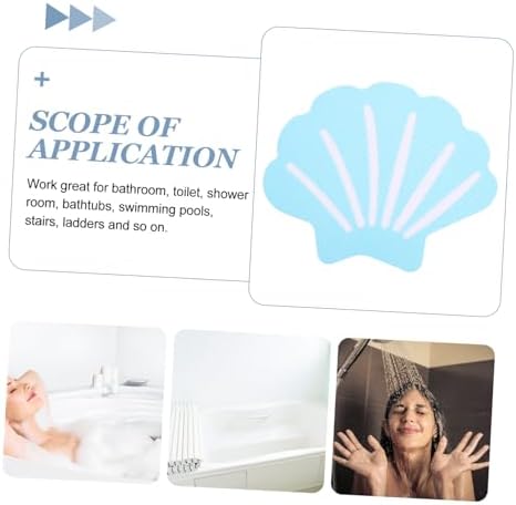 Zerodeko 12Pcs Shell Bath Stickers Non-Slip Decor