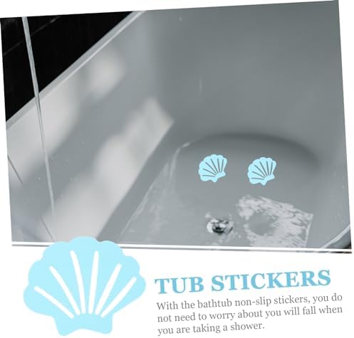 LIFKOME Anti-Slip Bath Tub Stickers 30pcs Shell Shape Decals