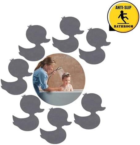 Jesscasday 12pcs Anti-Slip Bathtub Duck Stickers