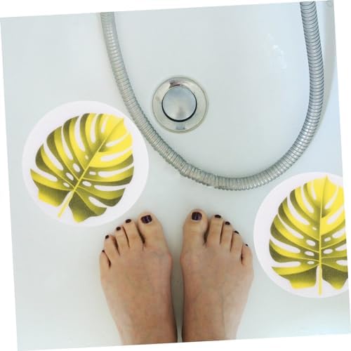 Labrimp 1 Set Leaf Shaped Bathtub Non-Slip Stickers