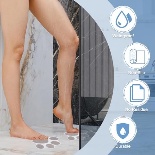 PATIKIL 12 Pcs Non-Slip Bathtub Stickers with Scraper