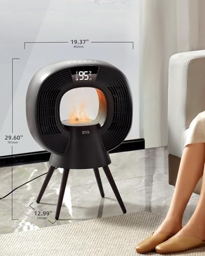 Sothing Star 3-in-1 Space Heater with Humidifier and Flame Light