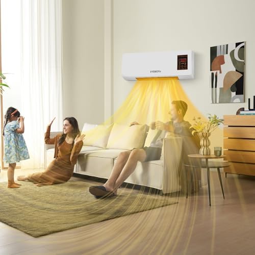 VYEMOYo Wall Heater with 1400W Fast Heating and 6H Timer