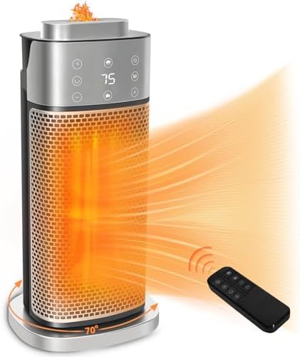 Wobuzhi 1500W PTC Ceramic Space Heater with Timer Humidifier