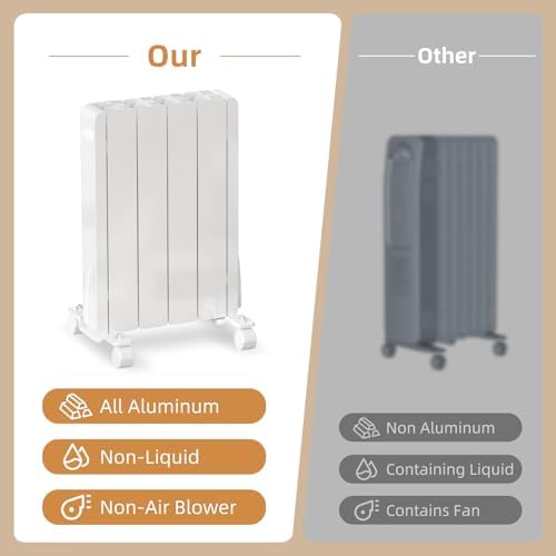 Eueiriup 800W Electric Wall Heater Portable Convection