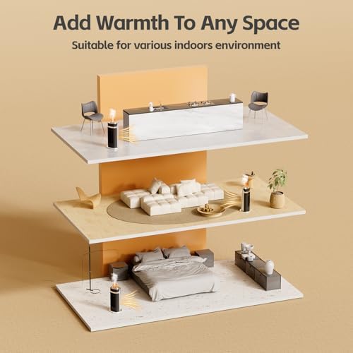 Wobuzhi 1500W PTC Ceramic Space Heater with Timer Humidifier