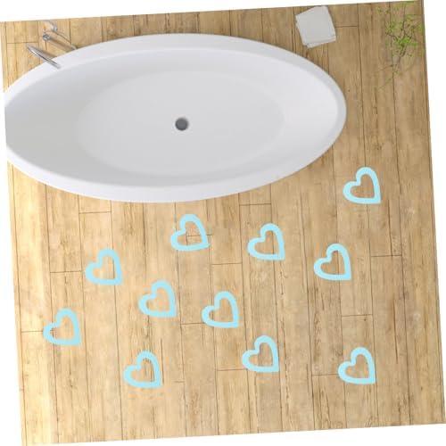 PRETYZOOM 20pcs Heart Non-Slip Bathtub Stickers