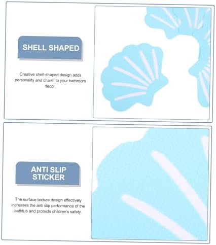 12Pcs Shell Shaped Non Slip Bathtub Stickers
