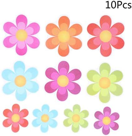 Ipetboom 10pcs Flower Design Anti-Slip Tub Treads