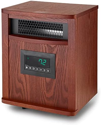 Lifesmart 1500W Infrared Space Heater with 6 Elements Remote Casters Brown 3 Pack