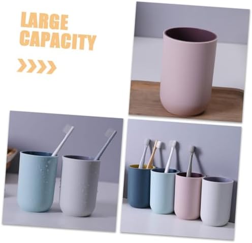 4pcs Couples Toothbrush Holder Bathroom Cups Plastic Tumbler Holder for Washstand